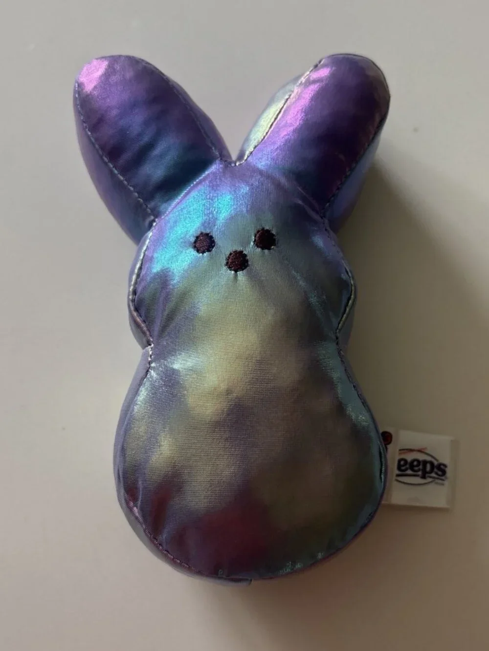NEW Iridescent shiny PURPLE PEEPS bunny plush stuffed animal toy